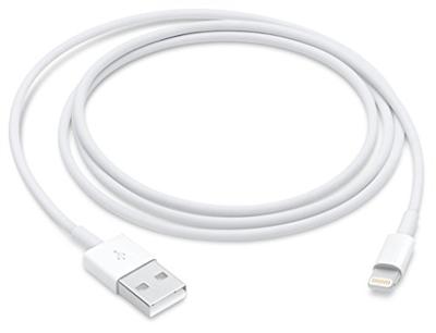 Kabel USB naar Lightning Apple MXLY2ZM/A Wit Zwart 1 m