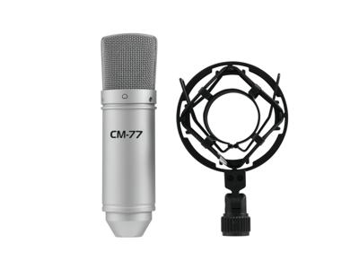 Studiomicrofoon Omnitronic MIC CM-77 Zendmethode:Kabelgebonden Incl. shockmount, Incl. klem