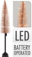 Kunstkerstboom met Glitter rose - h150cm - thumbnail