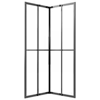VidaXL Douchecabine 70x70x180 cm mat esg zwart - thumbnail