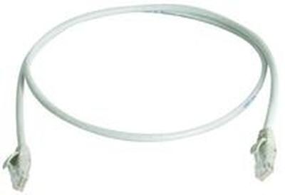 Telegärtner 100008394 RJ45 Netwerkkabel, patchkabel CAT 5e U/UTP 2.00 m Grijs Vlambestendig 1 stuk(s)