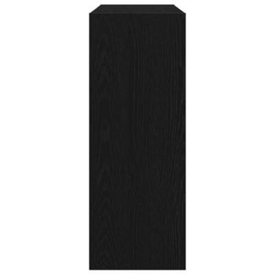 Wandtafel Zwart eiken 105 x 30 x 80 cm Bewerkt hout