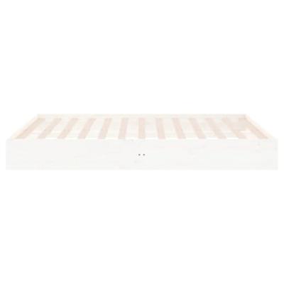 Bedframe massief hout wit 140x200 cm