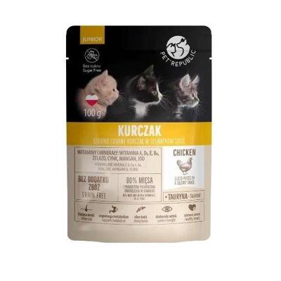 PET REPUBLIC Junior Chicken in a delicate sauce - nat kattenvoer - 100g
