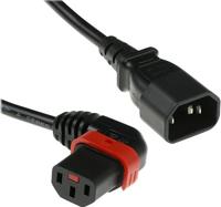 ACT AK5270 230V Stroomkabel C14/C13 (Haaks Links) Lockable Zwart - 1 meter - thumbnail