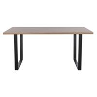 Eettafel Home ESPRIT Bruin Zwart Ijzer Hout MDF 160 x 90 x 75 cm - thumbnail