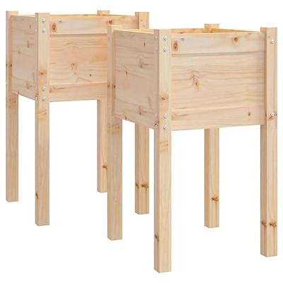 VidaXL Plantenbakken 2 st 40x40x70 cm massief grenenhout