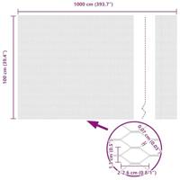 VidaXL Hexagon hek grijs 1 x 10 m pvc - thumbnail