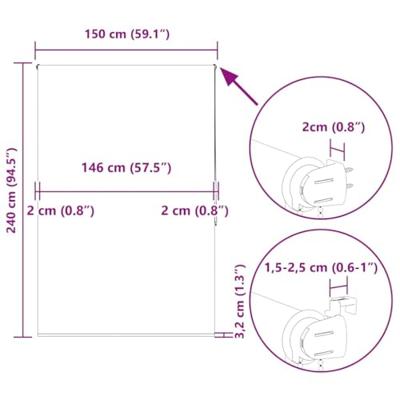 Doucherolgordijn 150x240 cm stofbreedte 146 cm