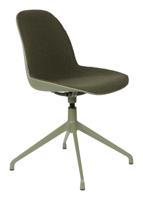 Zuiver Albert Kuip eetkamerstoel swivel gestoffeerd Groen - thumbnail