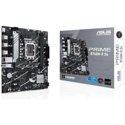 Moederbord - ASUS - PRIME B760M-R D4 - Micro ATX - Socket 1700 - DDR4 - 64 GB max