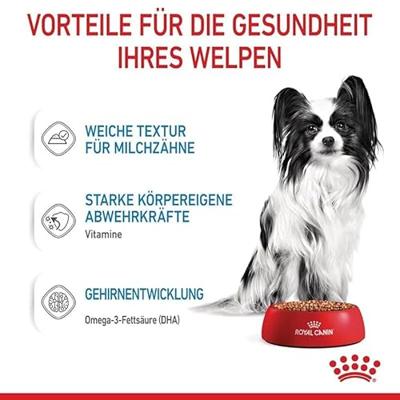 ROYAL CANIN X-Small Puppy | Dubbelpak | 2 x 12 x 85 g | Natte voeding voor bijzonder kleine hondenpuppy's | Tot 10 maanden | Met hapjes in saus | In pouchzak