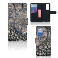 OPPO Find X3 Neo 5G | Telefoonhoesje | Met pasjeshouder | Krokodillenprint - thumbnail