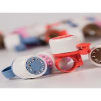 Widek bel bling-bling op kaart wit en pastelkleur assorti - thumbnail