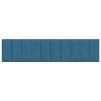 Hoofdbordkussen "Hanko" 200 cm fluweel blauw - thumbnail