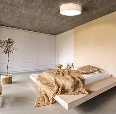 Fischer & Honsel Ø 60cm plafondlampThor met zandkleur linnen - 20913