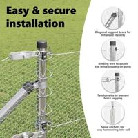 VidaXL Afrasteringspaal zilver 10 x 0,6 m (13 mm gaas) staal - thumbnail