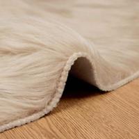 VidaXL Nep schapenvacht tapijt tafalla beige ø 120 cm polyester - thumbnail