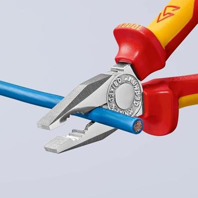 Knipex Kombitang geïsoleerd | Meer-componentengrepen | VDE-getest | Verchroomd | Lengte 180 mm | Zelfbedieningskaart/blister - 03 06 180 SB - thumbnail