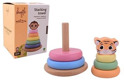 Cilgro Jouéco the wildies family stapeltoren in leuke kleuren 14 cm hoog