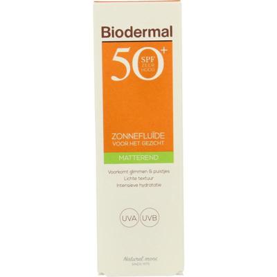 Biodermal Zonnefluïde Gezicht - Matterend SPF50+