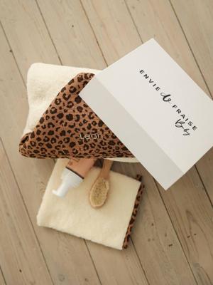 Cadeauset badjas en washandje ENVIE DE FRAISE ecru
