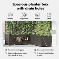 Tuin Bloempot 5 pcs Bruin Staal - thumbnail