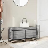 Opbergbox met deksel 100x40x51,5 cm bewerkt hout grijs sonoma - thumbnail