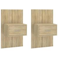 Nachtkastjes 2 st wandgemonteerd sonoma eikenkleurig - thumbnail