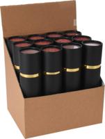 Lucifers in koker zwart/goud 20cm - thumbnail