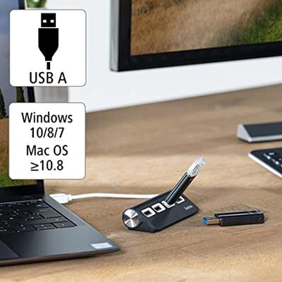 Hama USB-HUB, 4-POORTS, USB 2.0, 480 MBIT/S USB Hub Zwart - thumbnail
