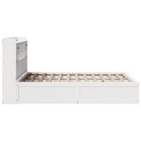 Bedframe zonder matras massief grenenhout wit 90x200 cm - thumbnail