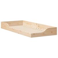 Bedframe Bruin 80 x 220 cm Massief grenenhout - thumbnail