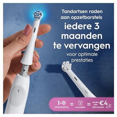 Oral-B Braun Oral-B iO Sanfte Reinigung Ersatzb Opzetborstel voor elektrische tandenborstel, Reserve borstels 8 stuk(s) Wit