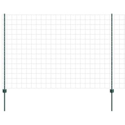 VidaXL Hek met paal groen 1,6 x 10 m staal en pvc