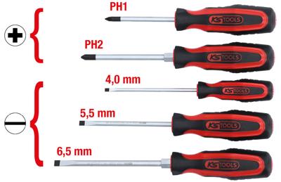 KS TOOLS Ks-tools schroevendraaierset "ergotorqueplus" screwdriver set ergotorque+ 5 pcs.