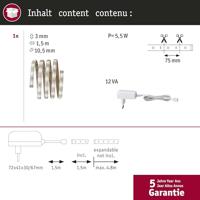 Paulmann YourLED 70317 LED-strip complete set Met connector (male) 12 V 1.5 m Warmwit 1 stuk(s) - thumbnail
