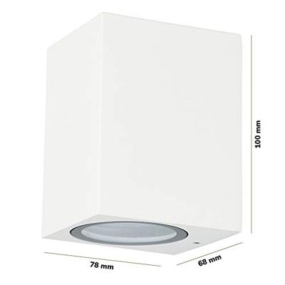 Marion LED Wandlamp - Dimbaar - 4 Watt 345 lumen - IP65 Waterdicht - GU10 vervangbare lichtbron - 2700K Warm Wit - Downlight - Binnen en buiten - Wit