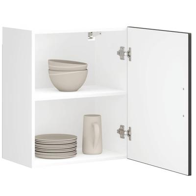 Keukenwandkasten 2 st Porto bewerkt hout zwart Keukenwandkasten 2 st Porto bewerkt hout zwart