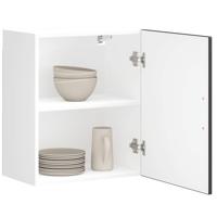 Keukenwandkasten 2 st Porto bewerkt hout zwart - thumbnail