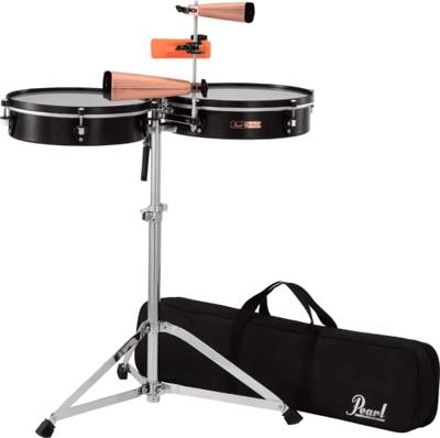 Pearl PTTM-1415 Travel Timbales 14" & 15" met statief Pearl PTTM-1415 Travel Timbales 14" & 15" met statief