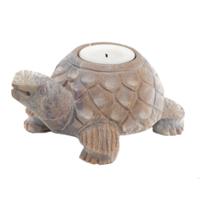 Schildpad Waxinelichthouder Zeepsteen (13 cm) - thumbnail