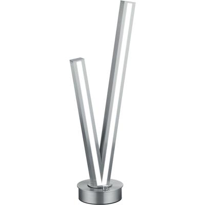 LED Tafellamp - Cinque Cicanto - 1 Lichtpunt van 15 Watt - Dimbaar - Aanpasbare Lichtkleur - Schakelaar - Mat Nikkel - Metaal