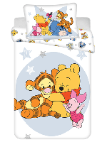 Winnie The Pooh & Tijgertje en knorretje dekbedovertrek 100 x 135 cm - Katoen - thumbnail