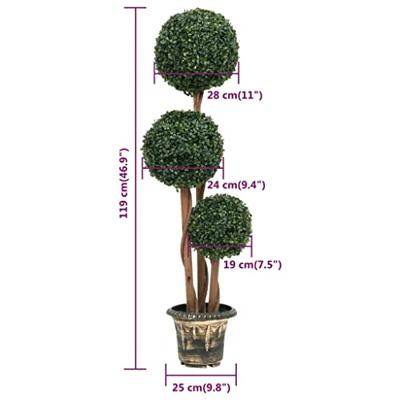 VidaXL Kunstplant met pot buxus bolvorming 119 cm groen VidaXL Kunstplant met pot buxus bolvorming 119 cm groen