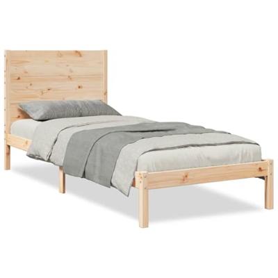 Bedframe extra lang zonder matras massief hout 100x220 cm