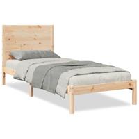 Bedframe extra lang zonder matras massief hout 100x220 cm - thumbnail