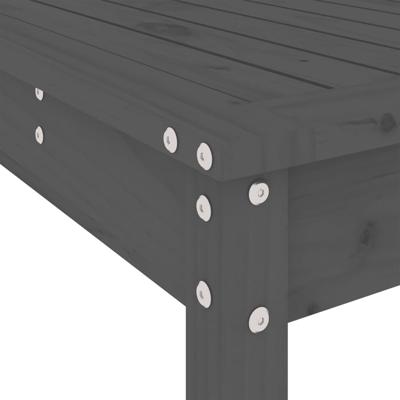 5-delige Tuinbarset massief grenenhout grijs - thumbnail