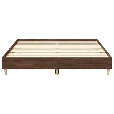 Bedframe zonder matras 150x200 cm spaanplaat bruin eiken