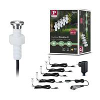 Paulmann MicroPen II 93695 Verlichtingssysteem Plug&Shine LED-buiteninbouwlampen (basisset) Set van 5 stuks LED 1.1 W Warmwit Zilver - thumbnail